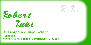 robert kupi business card