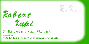 robert kupi business card